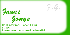 fanni gonye business card